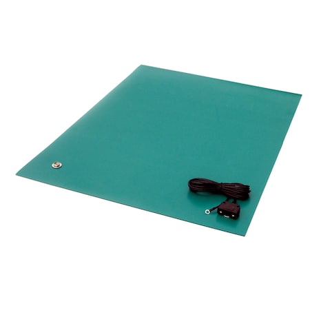 30 X 36 X .080, Green, Rubber Table Mat, Including Hardware